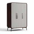 Wooden wardrobe with three doors and metal legs 90 x 50 x 180cm
